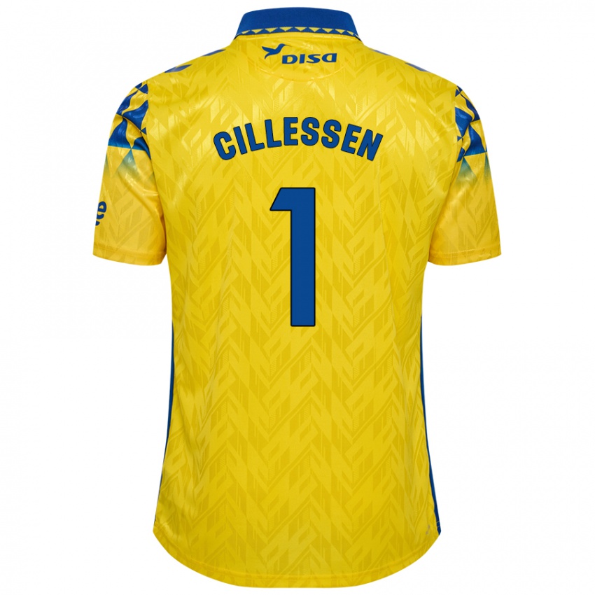 Niño Camiseta Jasper Cillessen #1 Amarillo Azul 1ª Equipación 2024/25 La Camisa Chile