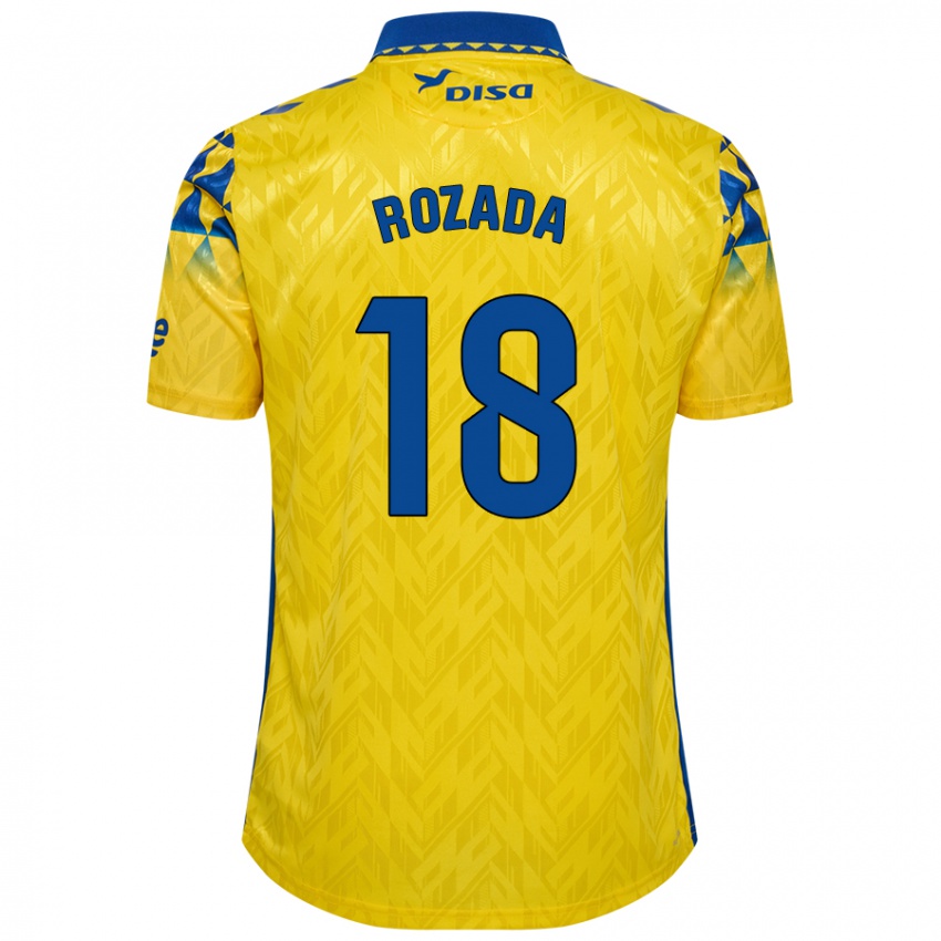 Niño Camiseta Viti Rozada #18 Amarillo Azul 1ª Equipación 2024/25 La Camisa Chile