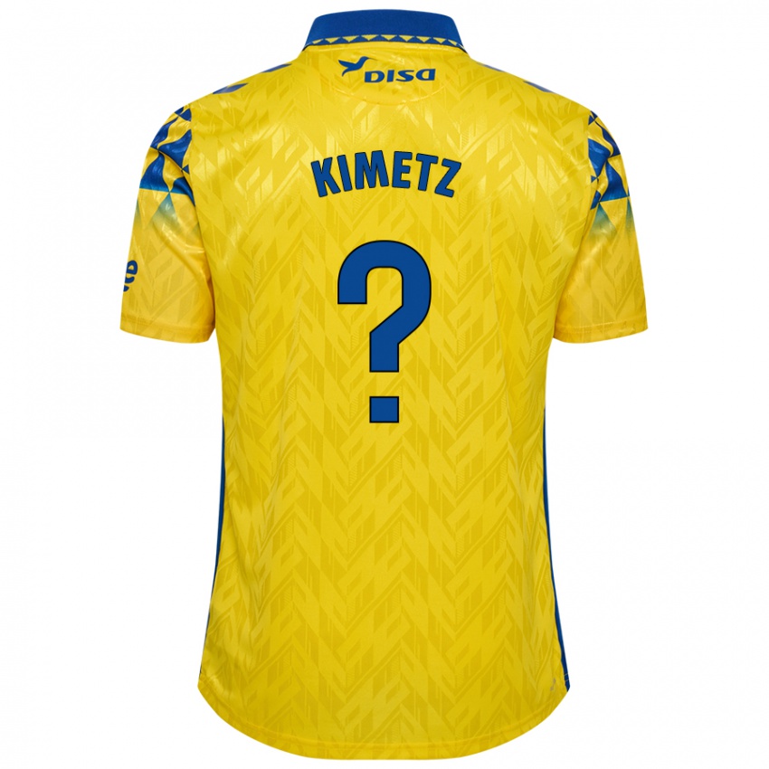 Niño Camiseta Kimetz García #0 Amarillo Azul 1ª Equipación 2024/25 La Camisa Chile