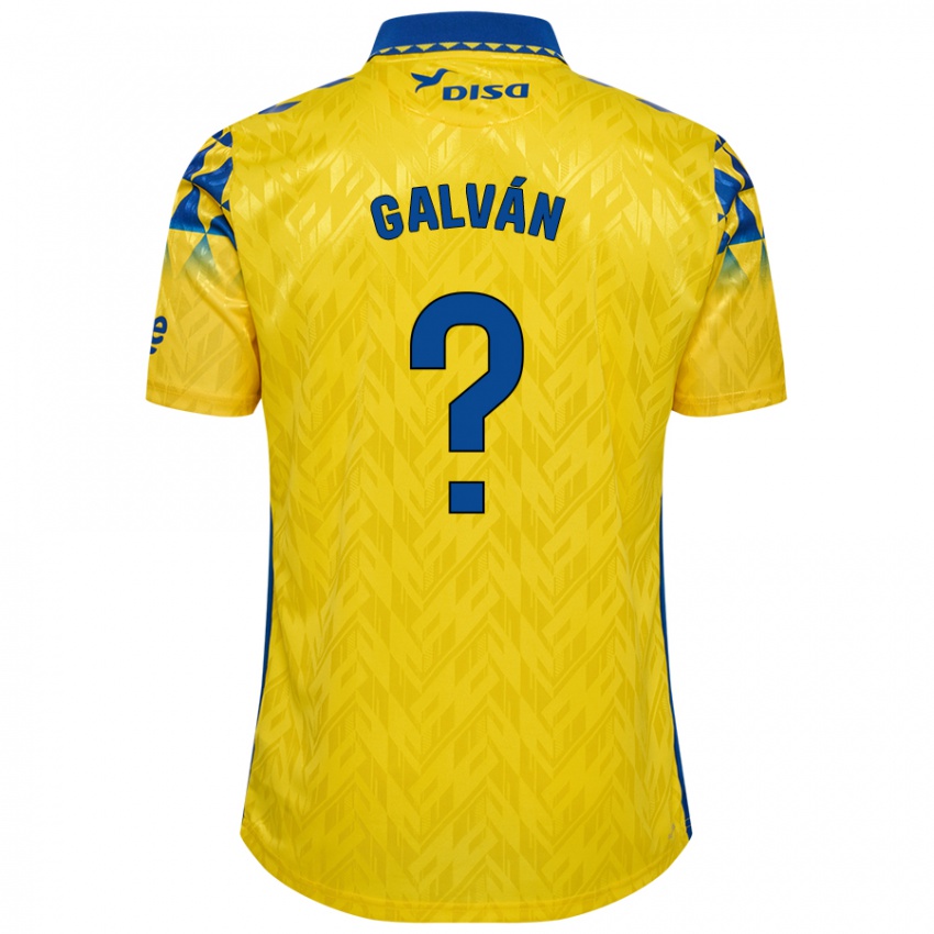 Niño Camiseta Carlos Galván #0 Amarillo Azul 1ª Equipación 2024/25 La Camisa Chile