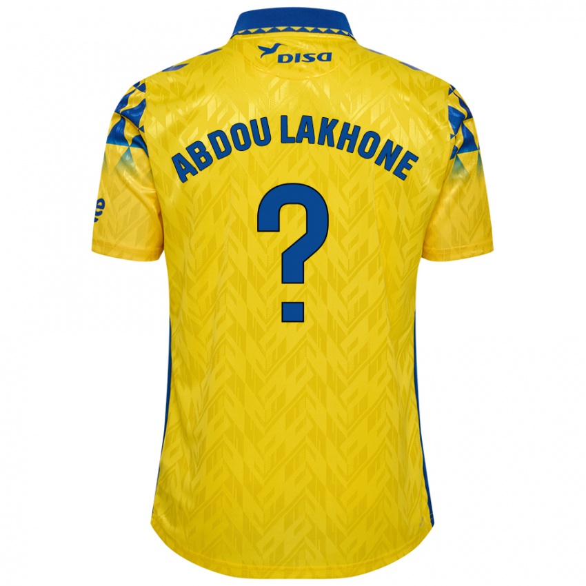 Niño Camiseta Pape Abdou Lakhone #0 Amarillo Azul 1ª Equipación 2024/25 La Camisa Chile