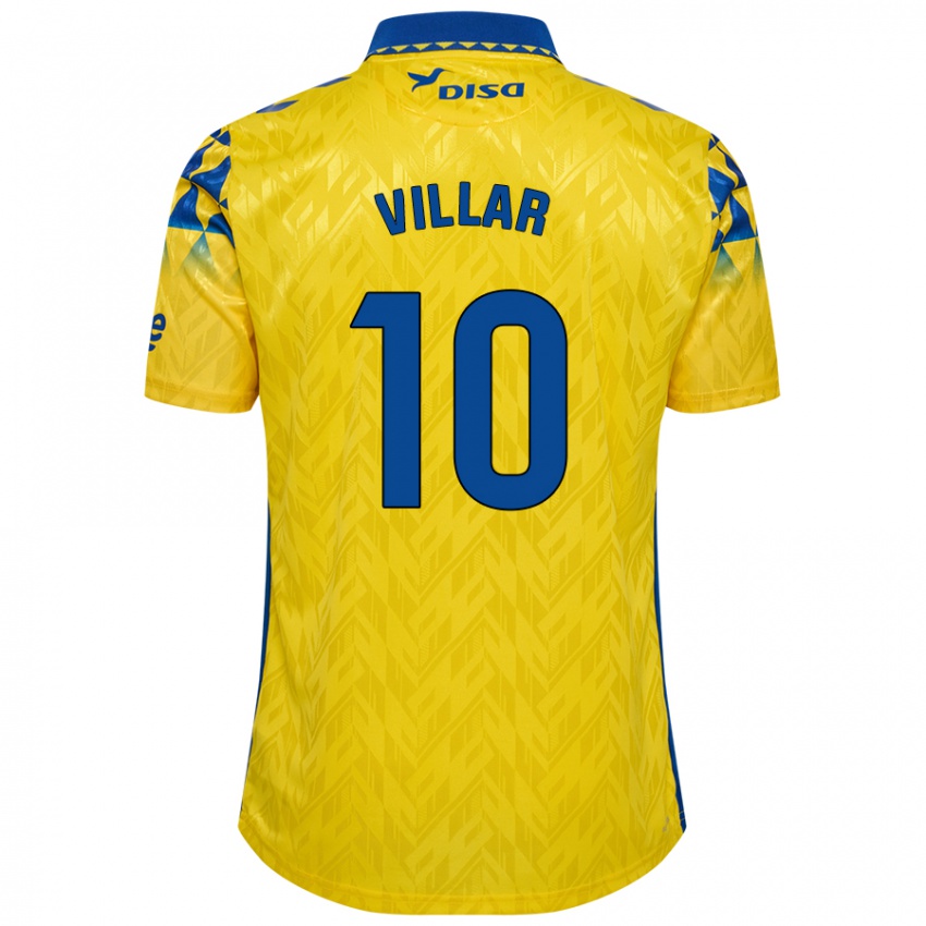 Niño Camiseta Andy Villar #10 Amarillo Azul 1ª Equipación 2024/25 La Camisa Chile