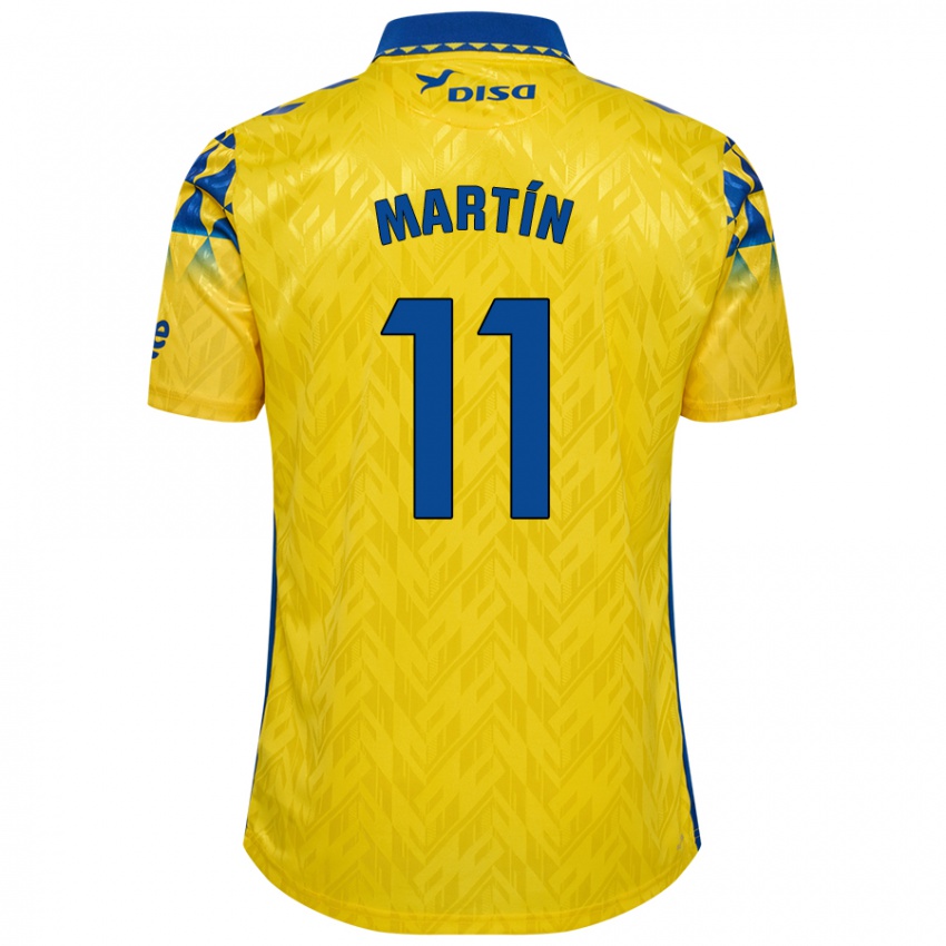 Niño Camiseta Diego Martín #11 Amarillo Azul 1ª Equipación 2024/25 La Camisa Chile