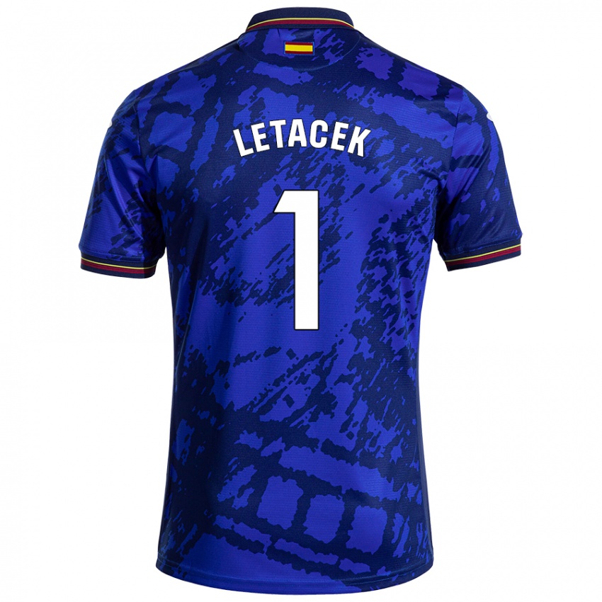 Niño Camiseta Jiri Letacek #1 Azul Más Oscuro 1ª Equipación 2024/25 La Camisa Chile