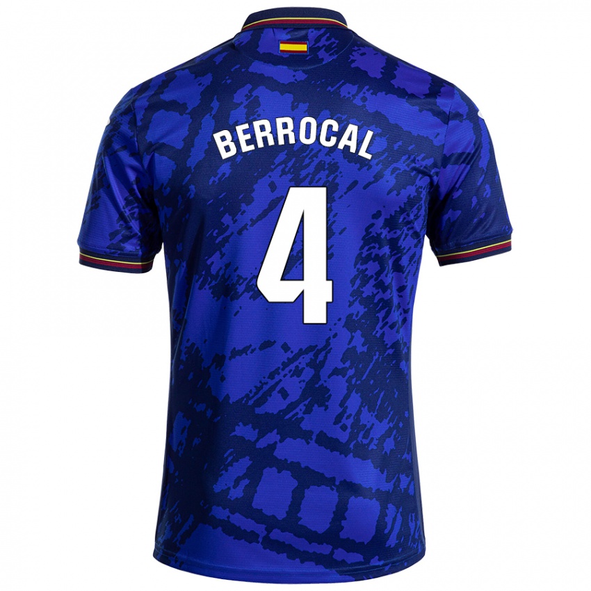 Niño Camiseta Juan Berrocal #4 Azul Más Oscuro 1ª Equipación 2024/25 La Camisa Chile