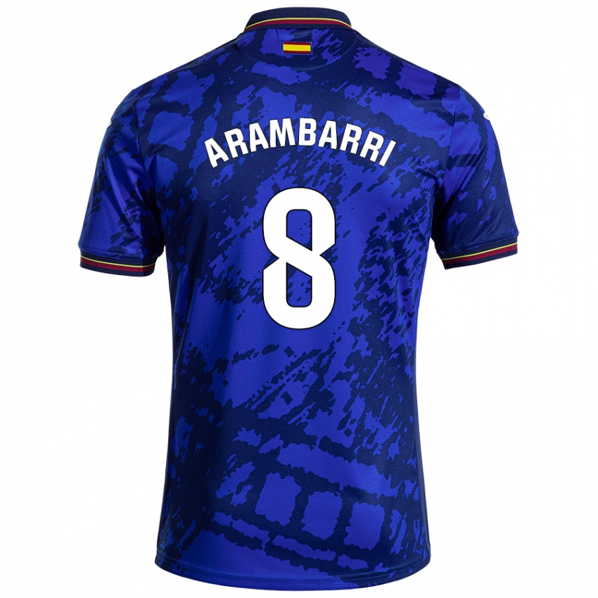 Niño Camiseta Mauro Arambarri #8 Azul Más Oscuro 1ª Equipación 2024/25 La Camisa Chile