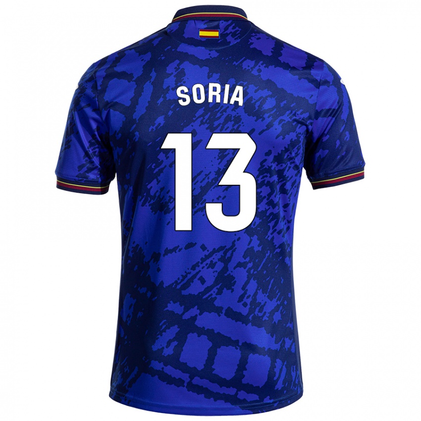 Niño Camiseta David Soria #13 Azul Más Oscuro 1ª Equipación 2024/25 La Camisa Chile