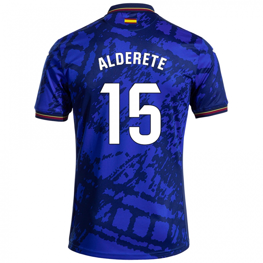 Niño Camiseta Omar Alderete #15 Azul Más Oscuro 1ª Equipación 2024/25 La Camisa Chile