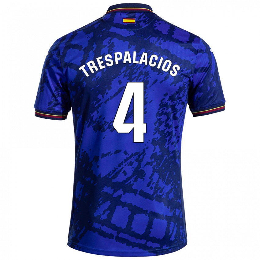 Niño Camiseta Adrián Trespalacios #4 Azul Más Oscuro 1ª Equipación 2024/25 La Camisa Chile