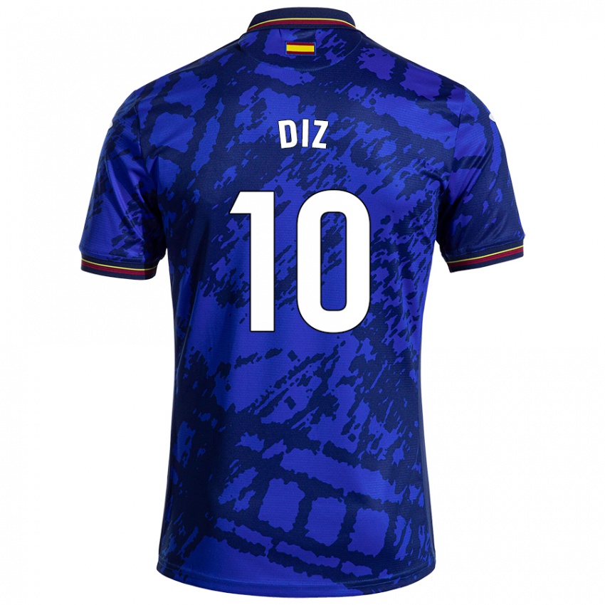 Niño Camiseta Rafa Diz #10 Azul Más Oscuro 1ª Equipación 2024/25 La Camisa Chile