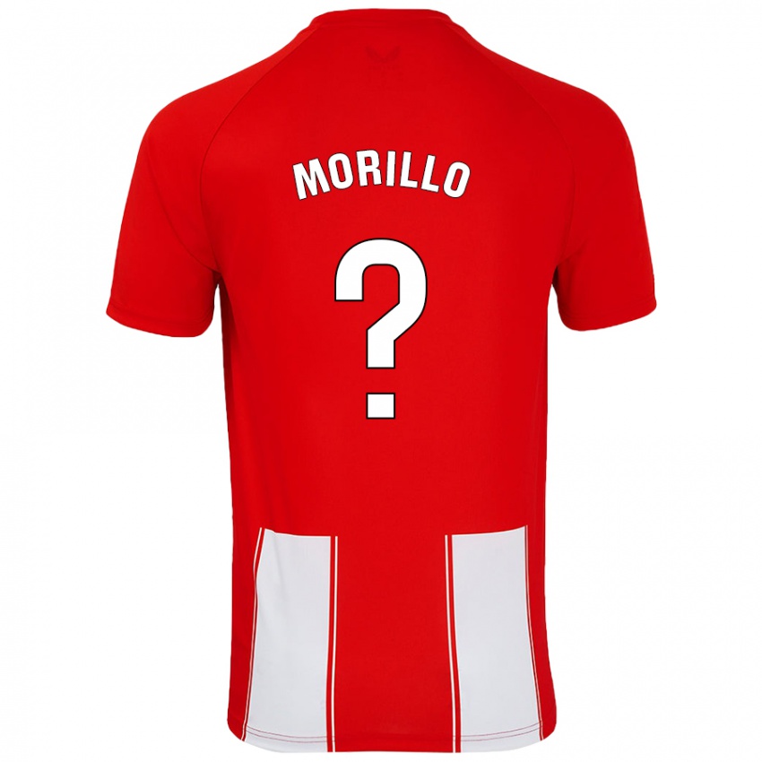 Niño Camiseta Manu Morillo #0 Rojo Blanco 1ª Equipación 2024/25 La Camisa Chile