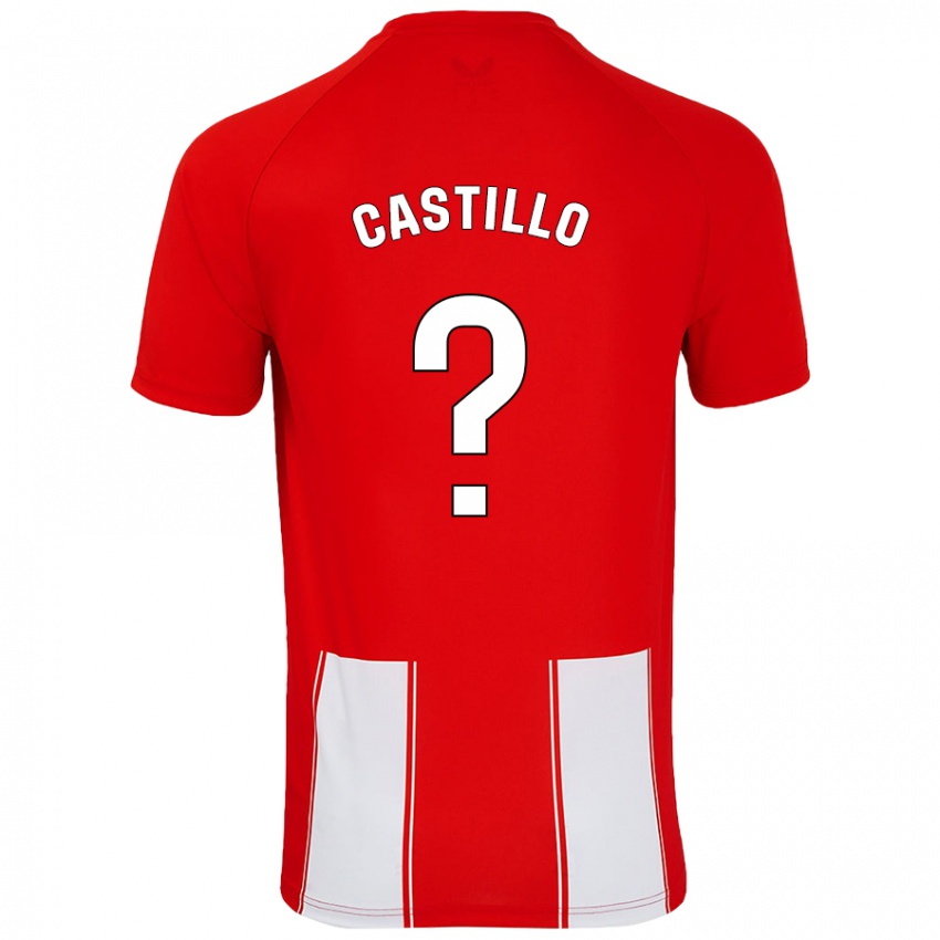 Niño Camiseta Pablo Castillo #0 Rojo Blanco 1ª Equipación 2024/25 La Camisa Chile