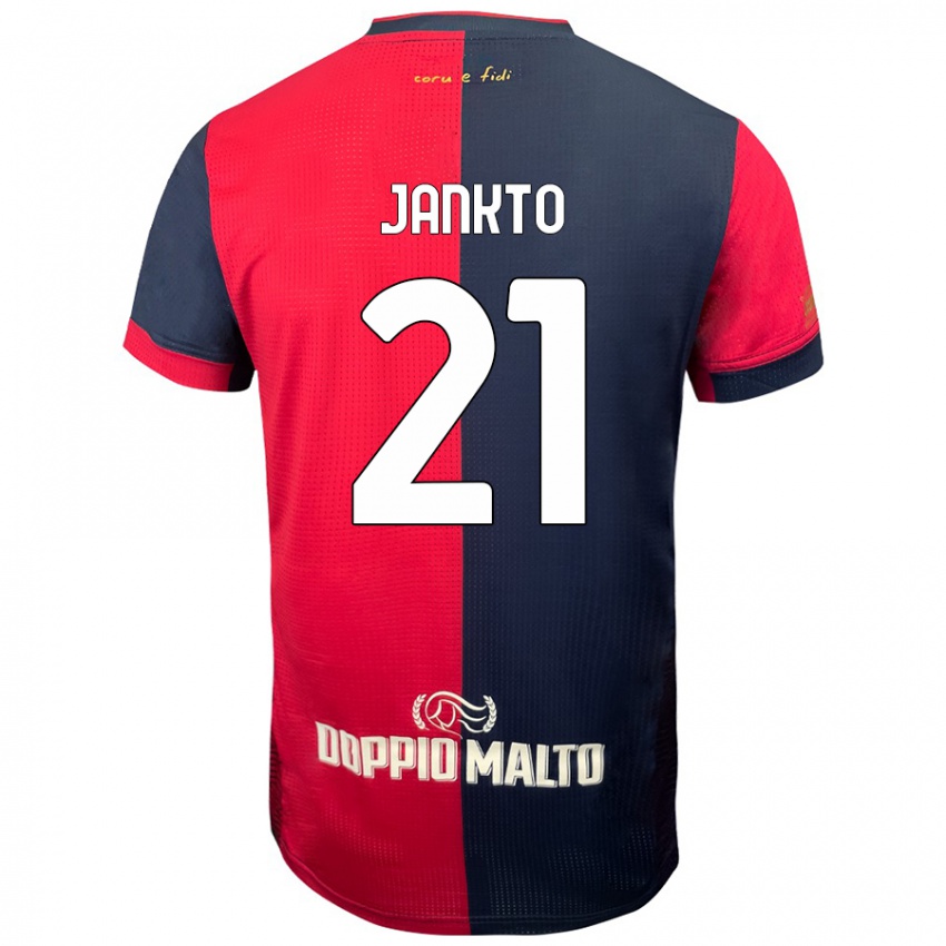 Niño Camiseta Jakub Jankto #21 Rojo Azul Más Oscuro 1ª Equipación 2024/25 La Camisa Chile