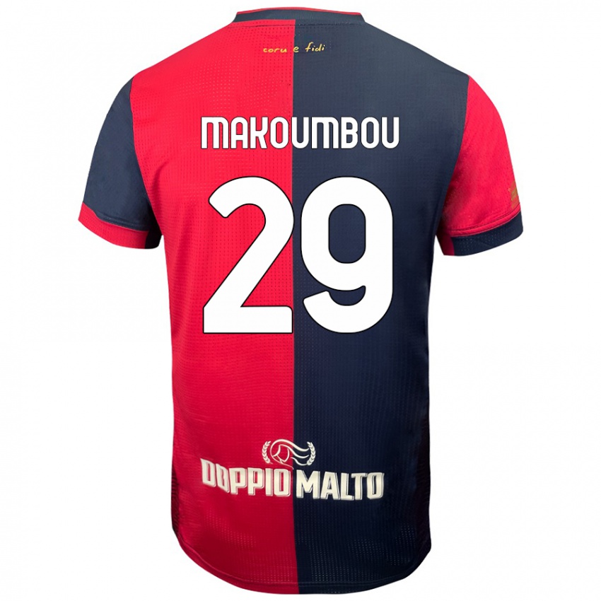 Niño Camiseta Antoine Makoumbou #29 Rojo Azul Más Oscuro 1ª Equipación 2024/25 La Camisa Chile