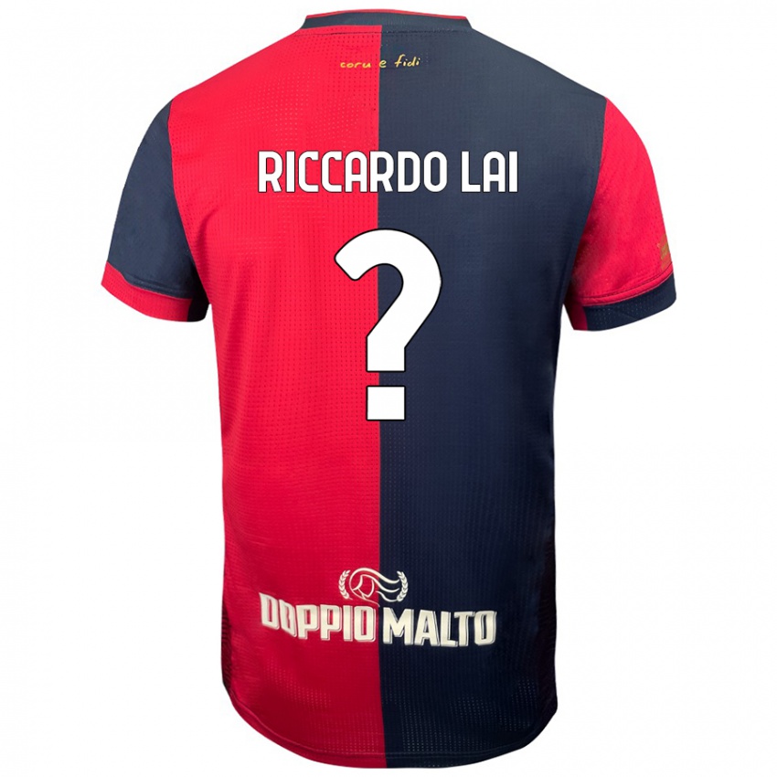 Niño Camiseta Riccardo Lai #0 Rojo Azul Más Oscuro 1ª Equipación 2024/25 La Camisa Chile