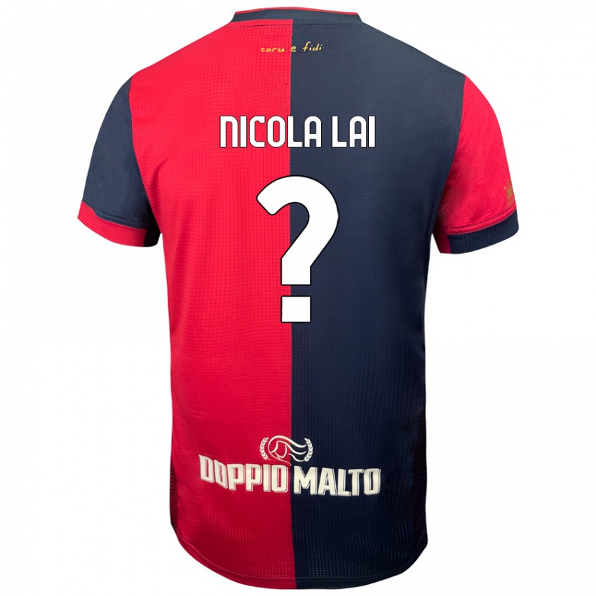 Niño Camiseta Nicola Lai #0 Rojo Azul Más Oscuro 1ª Equipación 2024/25 La Camisa Chile