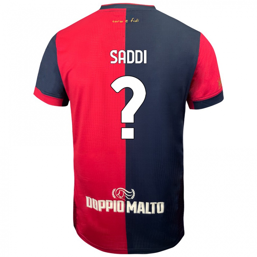 Niño Camiseta Gianluca Saddi #0 Rojo Azul Más Oscuro 1ª Equipación 2024/25 La Camisa Chile