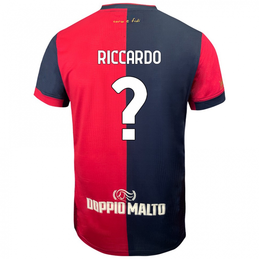 Niño Camiseta Riccardo Congiu #0 Rojo Azul Más Oscuro 1ª Equipación 2024/25 La Camisa Chile