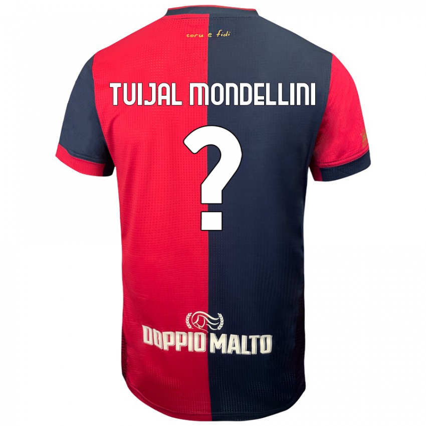 Niño Camiseta Luca Tuijal Mondellini #0 Rojo Azul Más Oscuro 1ª Equipación 2024/25 La Camisa Chile