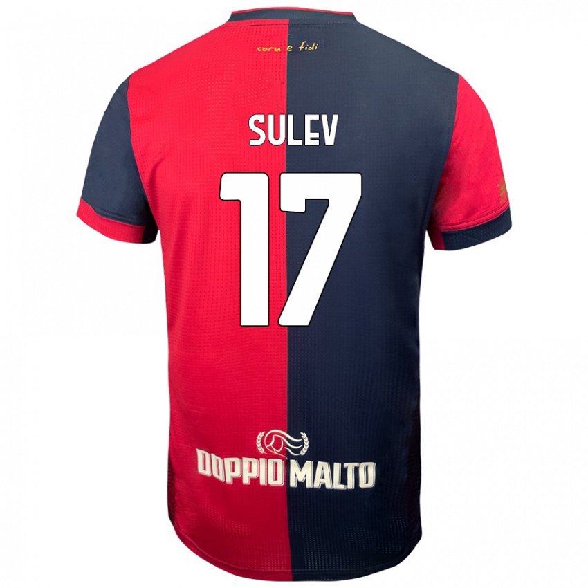 Niño Camiseta Ivan Sulev #17 Rojo Azul Más Oscuro 1ª Equipación 2024/25 La Camisa Chile