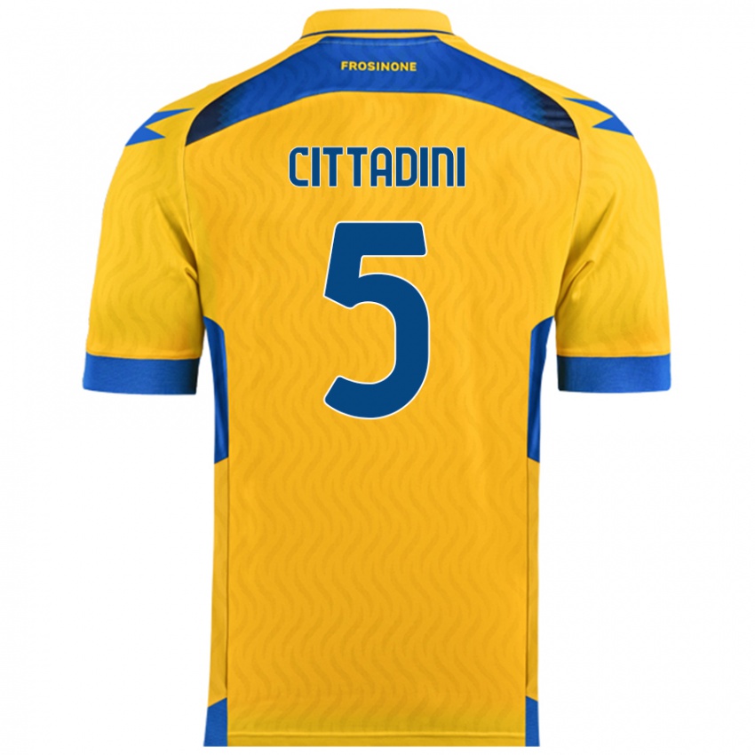 Niño Camiseta Giorgio Cittadini #5 Amarillo 1ª Equipación 2024/25 La Camisa Chile