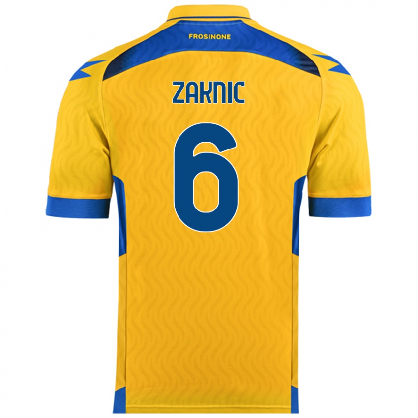 Niño Camiseta Lazar Zaknic #6 Amarillo 1ª Equipación 2024/25 La Camisa Chile