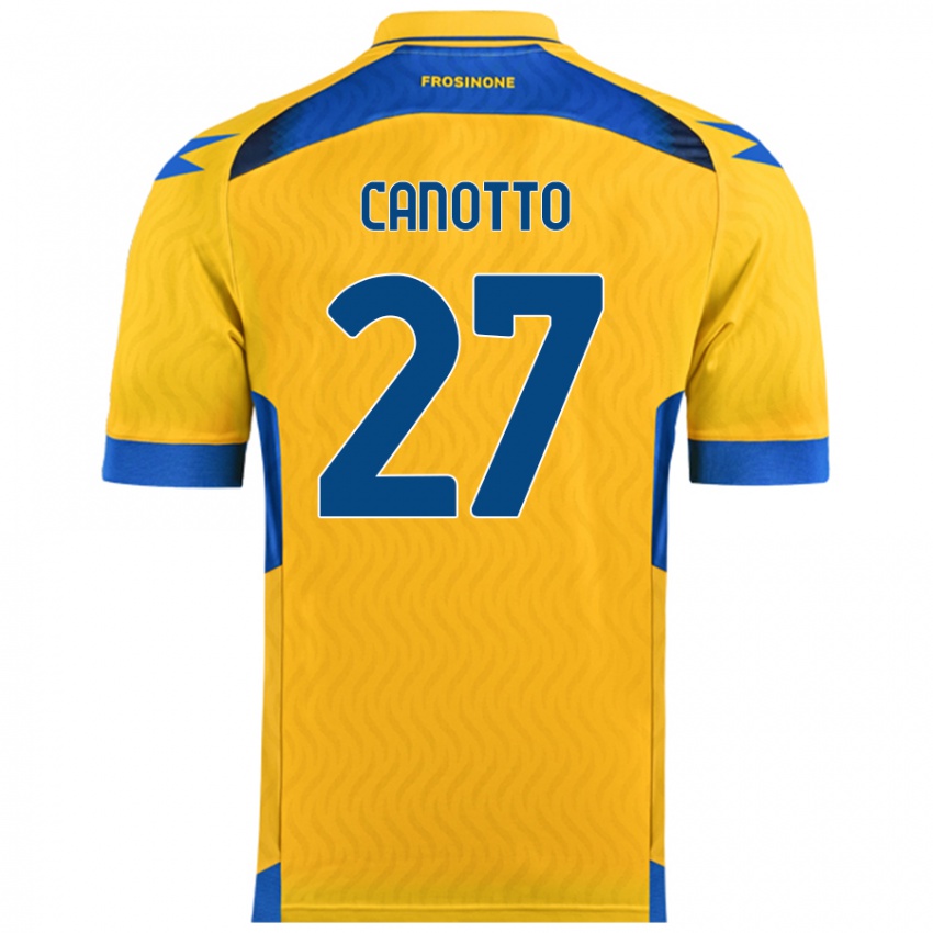 Niño Camiseta Luigi Canotto #27 Amarillo 1ª Equipación 2024/25 La Camisa Chile