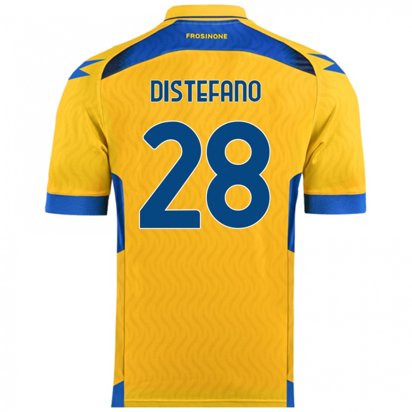 Niño Camiseta Filippo Distefano #28 Amarillo 1ª Equipación 2024/25 La Camisa Chile