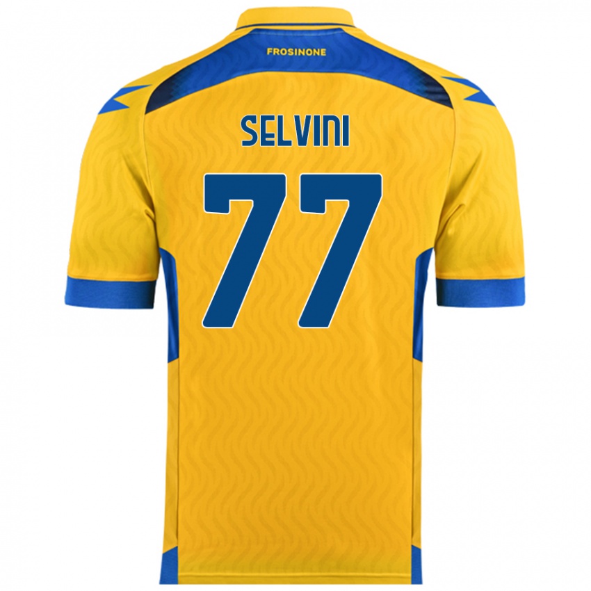 Niño Camiseta Alessandro Selvini #77 Amarillo 1ª Equipación 2024/25 La Camisa Chile