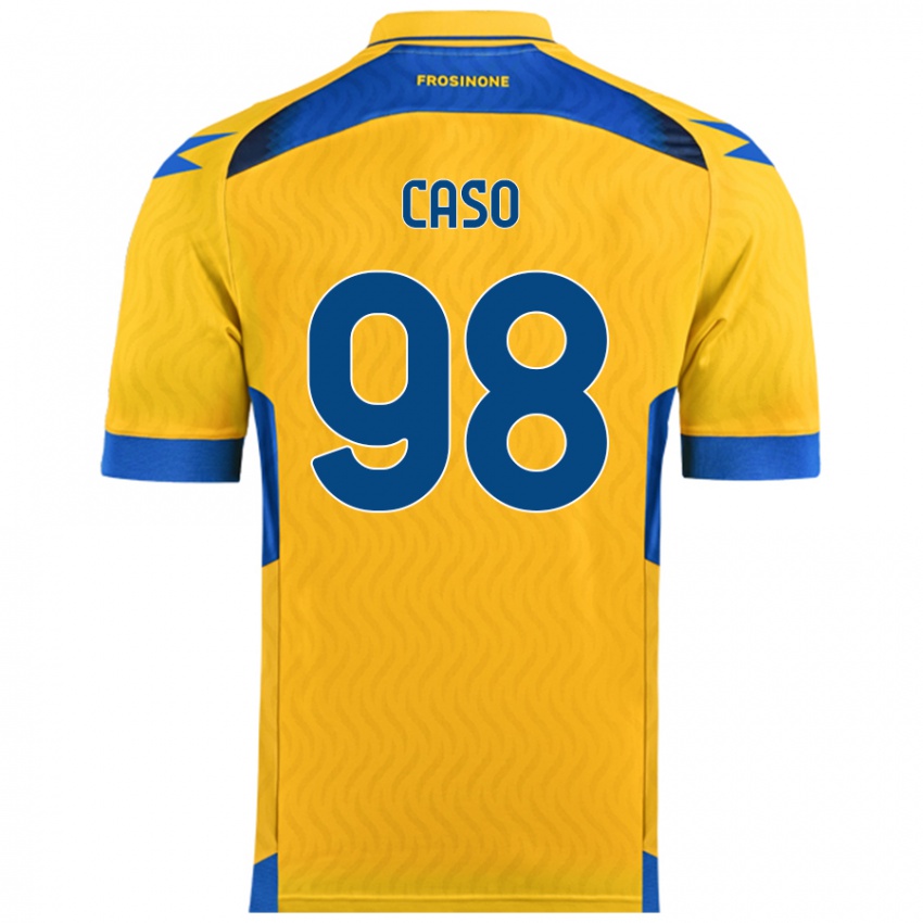 Niño Camiseta Giuseppe Caso #98 Amarillo 1ª Equipación 2024/25 La Camisa Chile