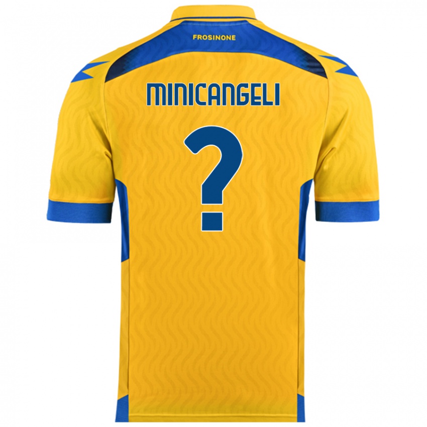 Niño Camiseta Francesco Minicangeli #0 Amarillo 1ª Equipación 2024/25 La Camisa Chile