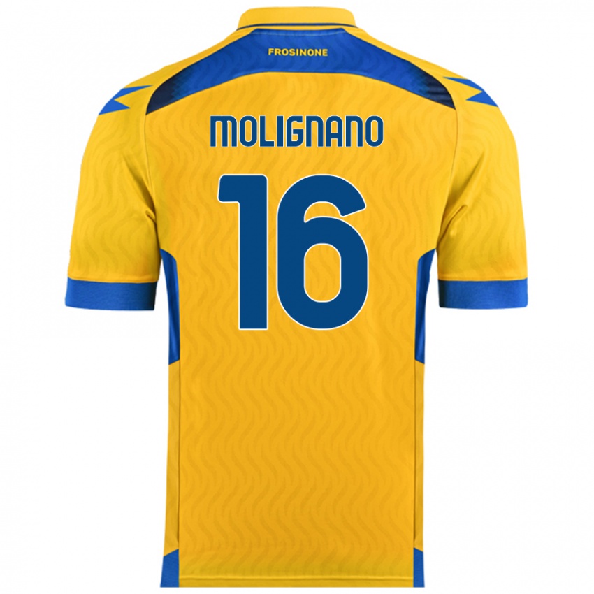 Niño Camiseta Gaetano Molignano #16 Amarillo 1ª Equipación 2024/25 La Camisa Chile