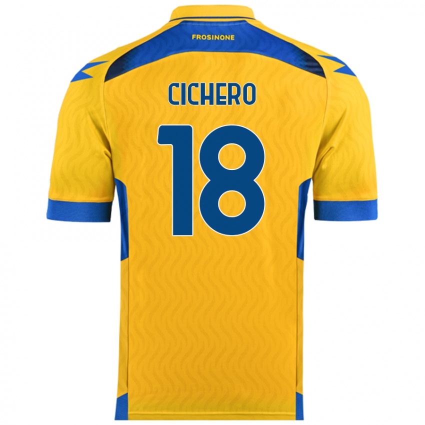 Niño Camiseta Alejandro Cichero #18 Amarillo 1ª Equipación 2024/25 La Camisa Chile