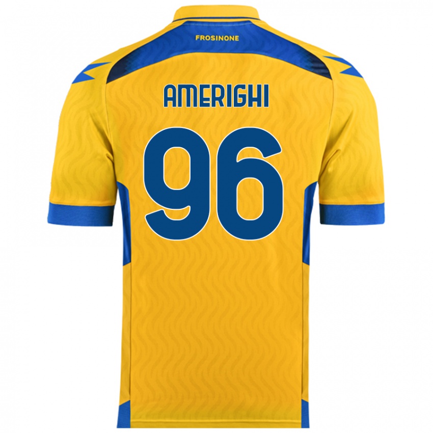 Niño Camiseta Igor Amerighi #96 Amarillo 1ª Equipación 2024/25 La Camisa Chile