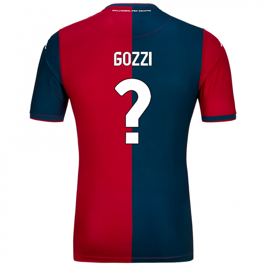 Niño Camiseta Paolo Gozzi #0 Rojo Azul Oscuro 1ª Equipación 2024/25 La Camisa Chile