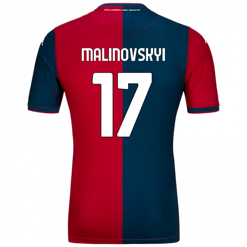 Niño Camiseta Ruslan Malinovskyi #17 Rojo Azul Oscuro 1ª Equipación 2024/25 La Camisa Chile