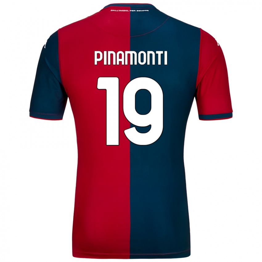 Niño Camiseta Andrea Pinamonti #19 Rojo Azul Oscuro 1ª Equipación 2024/25 La Camisa Chile