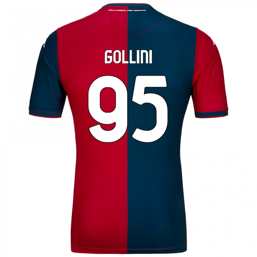 Niño Camiseta Pierluigi Gollini #95 Rojo Azul Oscuro 1ª Equipación 2024/25 La Camisa Chile