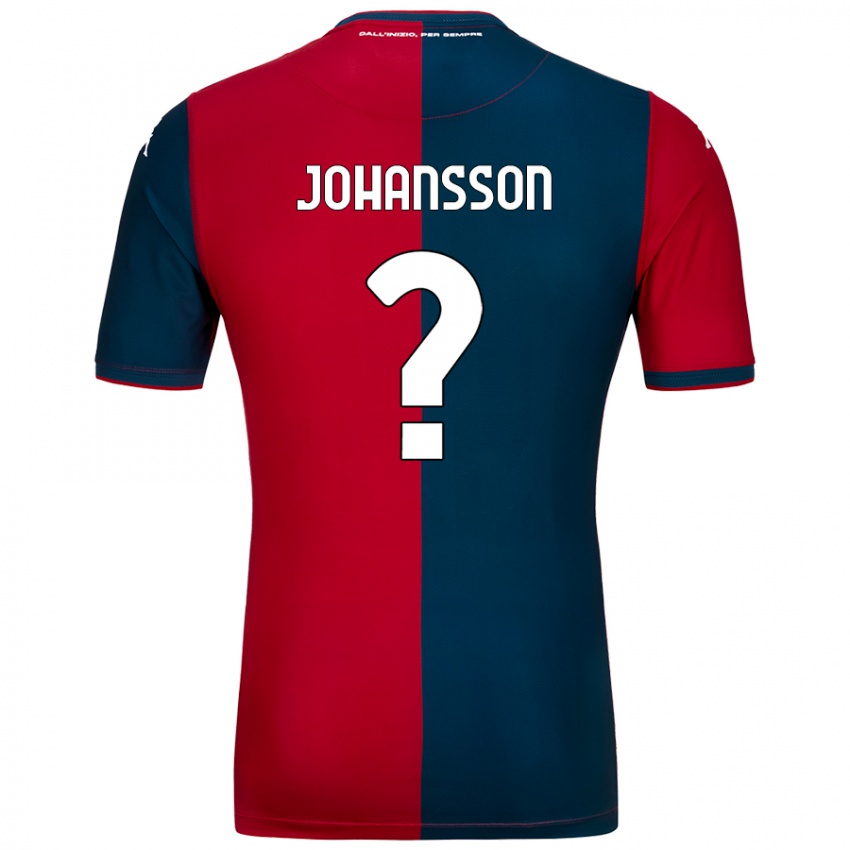 Niño Camiseta Vincent Johansson #0 Rojo Azul Oscuro 1ª Equipación 2024/25 La Camisa Chile