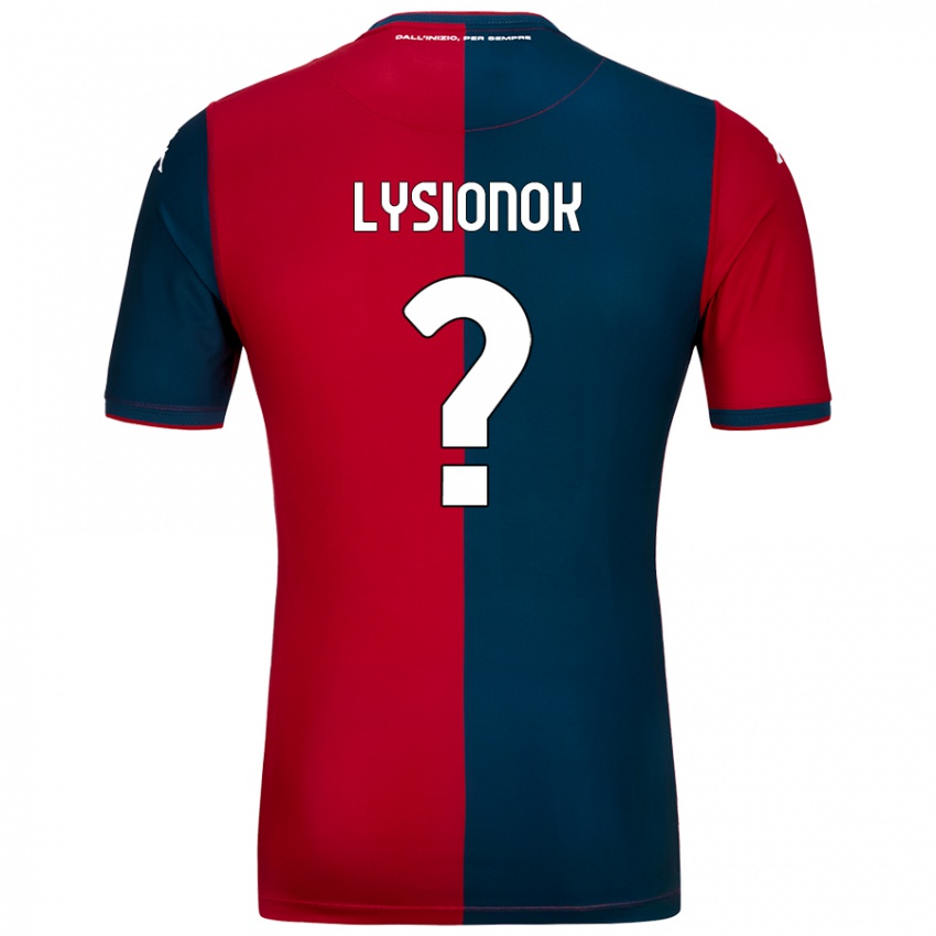 Niño Camiseta Ernestas Lysionok #0 Rojo Azul Oscuro 1ª Equipación 2024/25 La Camisa Chile