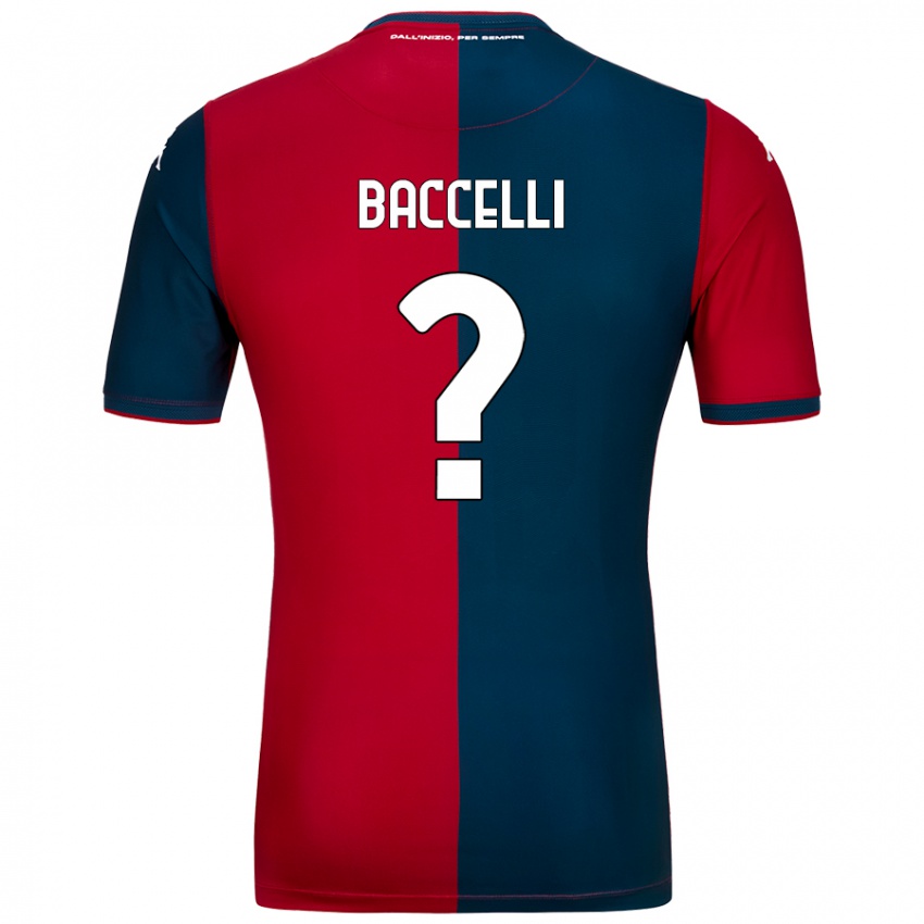 Niño Camiseta Pietro Baccelli #0 Rojo Azul Oscuro 1ª Equipación 2024/25 La Camisa Chile