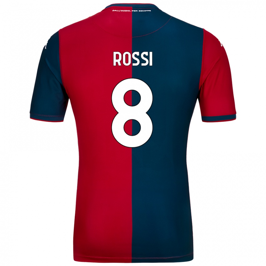 Niño Camiseta Gianluca Rossi #8 Rojo Azul Oscuro 1ª Equipación 2024/25 La Camisa Chile