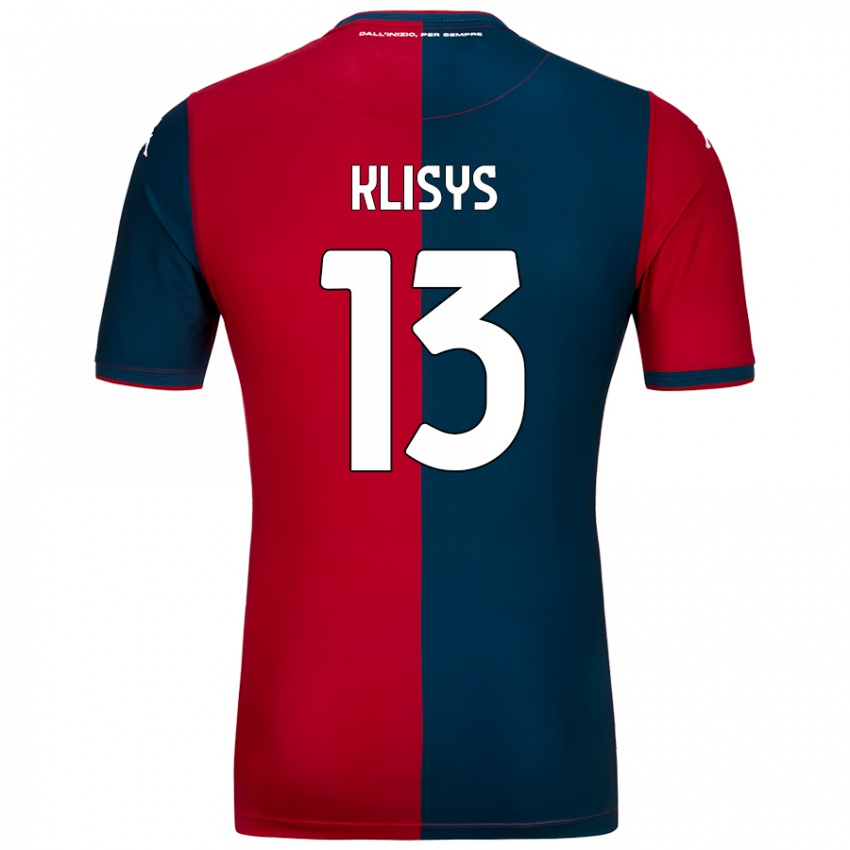 Niño Camiseta Lukas Klisys #13 Rojo Azul Oscuro 1ª Equipación 2024/25 La Camisa Chile