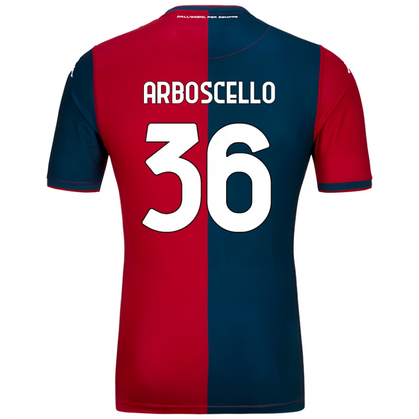 Niño Camiseta Riccardo Arboscello #36 Rojo Azul Oscuro 1ª Equipación 2024/25 La Camisa Chile