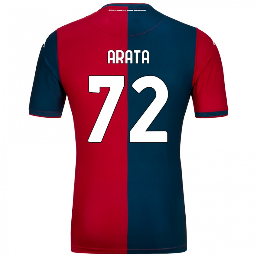 Niño Camiseta Stefano Arata #72 Rojo Azul Oscuro 1ª Equipación 2024/25 La Camisa Chile