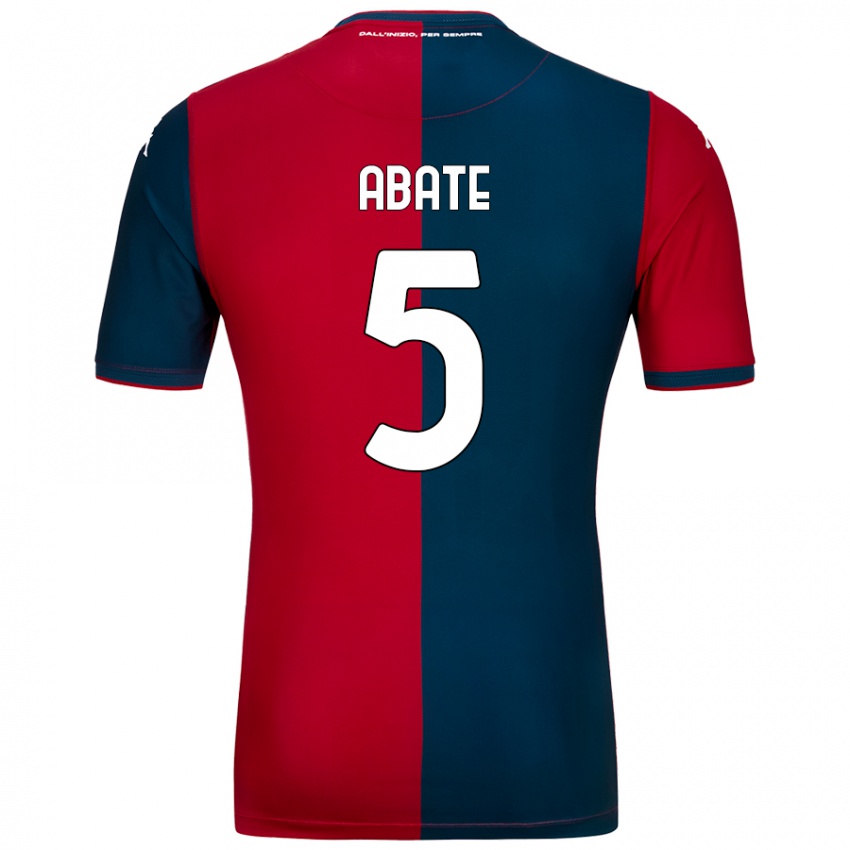 Niño Camiseta Giada Abate #5 Rojo Azul Oscuro 1ª Equipación 2024/25 La Camisa Chile