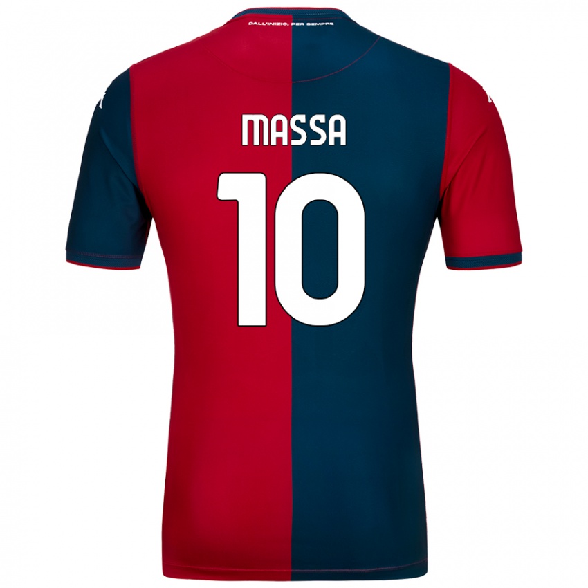 Niño Camiseta Alessandra Massa #10 Rojo Azul Oscuro 1ª Equipación 2024/25 La Camisa Chile