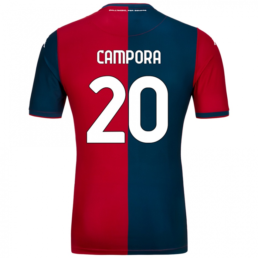 Niño Camiseta Alice Campora #20 Rojo Azul Oscuro 1ª Equipación 2024/25 La Camisa Chile