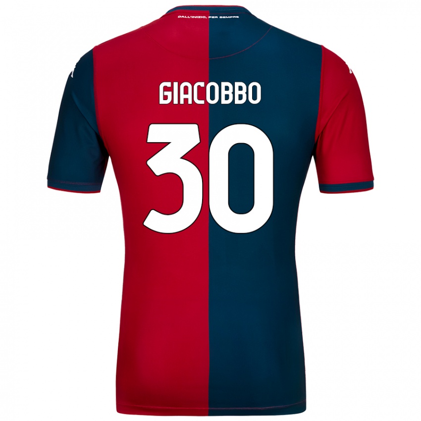 Niño Camiseta Giulia Giacobbo #30 Rojo Azul Oscuro 1ª Equipación 2024/25 La Camisa Chile