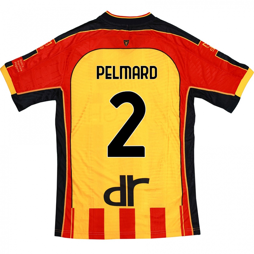 Niño Camiseta Andy Pelmard #2 Amarillo Rojo 1ª Equipación 2024/25 La Camisa Chile